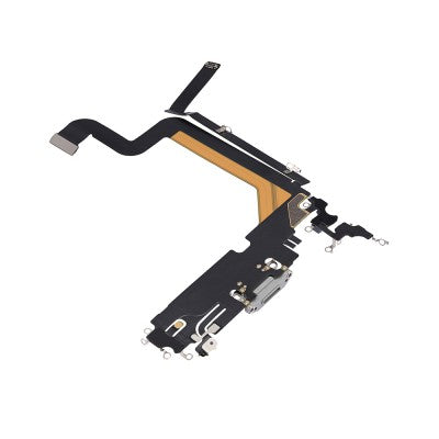 Red Charging Port for iPhone 14 Pro Max-Silver Red Charging Port for iPhone 14 Pro Max-Silver